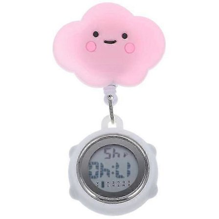 Clip-on Sykepleierklokke Legeklokke Uttrekkbar Digital Display Lommeur