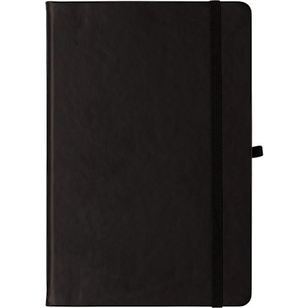 Klassisk Anteckningsbok, Hårdpärm, Fickformat (8,5 tum x 5,5 tum) Rutig/Linjerad, Svart, 200 Sidor