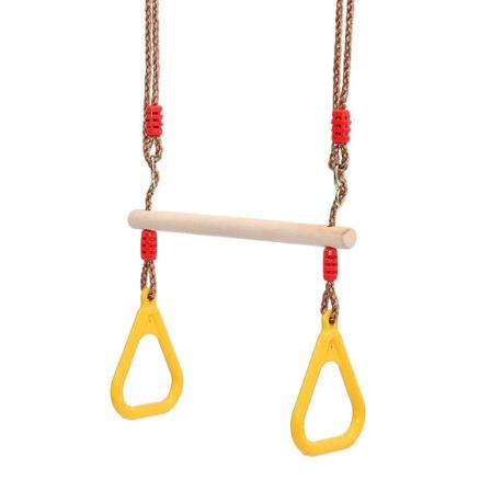 Tretrapes, ringer og gymnastikkstang for barn, gul, 200 cm, Materiale: Plast (PP, PE)