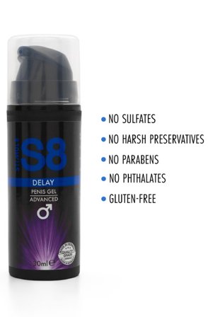 Kjøp Stimul8 S8 Delay Penis Gel 30ml - Utholdenhetsforbedrende gel | God pris