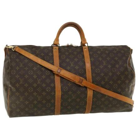 Louis Vuitton Vintage Pre-owned Keepall Bandouliere Monogram Taske Brun, Dame Vintage Tasker, Størrelse: ONE Size
