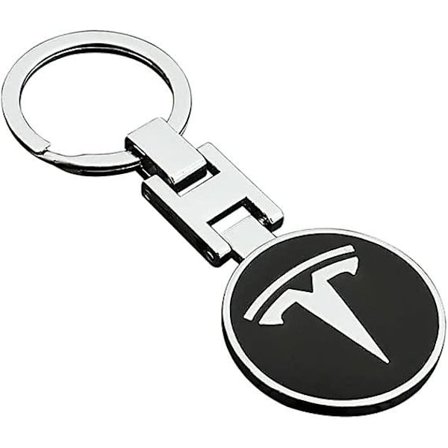 Car Logo Nyckelring Ring 3d Chrome Metal Car Tesla Nyckelring - spot sales