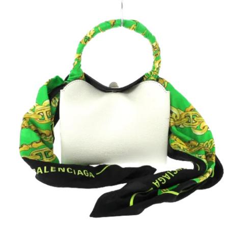 Balenciaga Vintage Pre-owned Leather HandTas , Beige , Dames , Maat: ONE Size Vintage Tassen