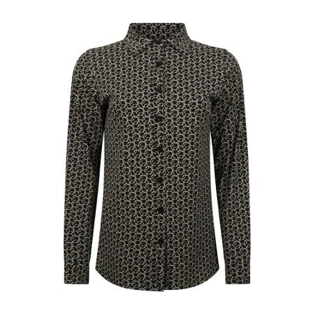 Zoso Amee printed travel blouse , Zwart , Dames , Maat: XS