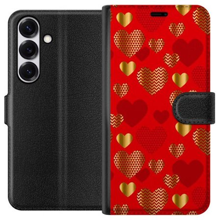 Yhteensopiva Lompakkokotelo Samsung Samsung Galaxy S25 GoldenHearts