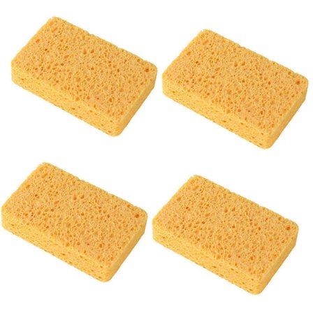 4 naturlige treslipende bomullsskrubbsvamper oppvaskssvamp