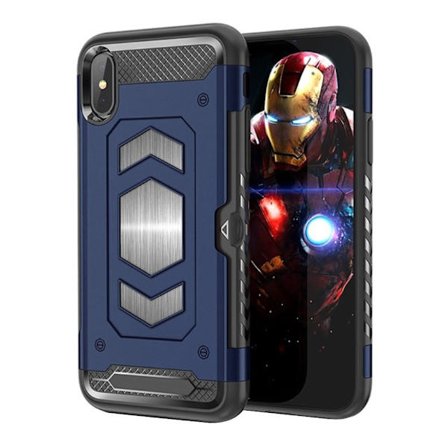 iPhone 9 Plus beskyttende cover af hybridmateriale - Blå