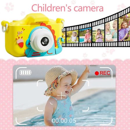 Opgraderet Selfie Kamera Jule- og Fødselsdagsgaver til Drenge og Piger i Alderen 3-12 År HD Digital Videokamera til Småbørn med Blødt Dæksel Bærbar 