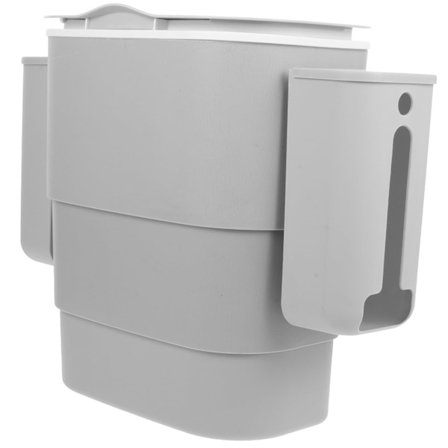 Väggmonterad teleskopisk papperskorg med lock Hushållshängande papperskorg (Grå)