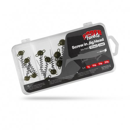 Söder Tackle Screw in Jig Head Mix Pack (20pcs) - 7g, 10g, 15g, 20g