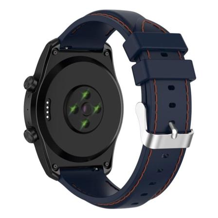 22mm Universal enkel farve strikket silikone urrem - Blå Blue