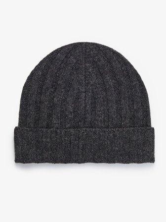 John Henric Men's Dunkelgraue Wollmütze Size Onesize