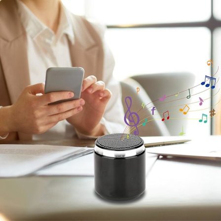 5.0 Version Bluetooth-högtalare Utomhus Mini-högtalare Bärbar Metall Present Batterikapacitet 500mah Trådlös Bluetooth(Svart)