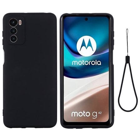 Matta nestesilikoninen kuori Motorola Moto G42 - Musta