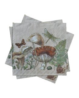 Servetter Svamp beige Beige - Pixie Design