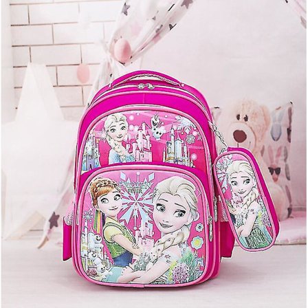 Disney Frozen Skolväskor Barn Ryggsäckar För Flickor Vattentät Ryggsäck Grundskola Mochila Bokväska C