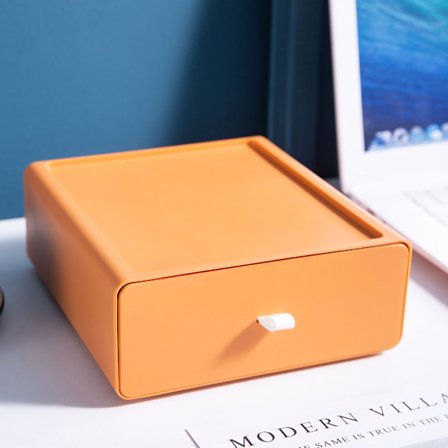 Pinottava oranssi työpöydän järjestäjä, vahva kantava säilytyslaatikko paperitavaroille