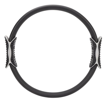 Pilates Ring Fitness Motstandstrening Sirkel med Skum Polstret Håndtak for Lår Trening Svart