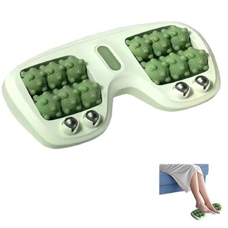 Fotmassasjeapparat - Fotmassasjeruller - Bærbar - Tre massasjeteknikker (Grønn)