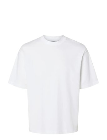 Slmlooseoscar Ss O-Neck Tee Noos White Selected