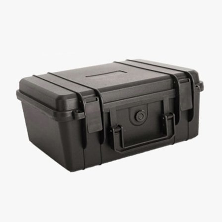 Værktøjskasse Beskyttende Bærbar Sort Hardwarebeholder til Garageværktøj Rejser