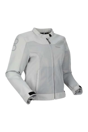 Chaqueta de moto Bering Alias Mujer Gris claro L
