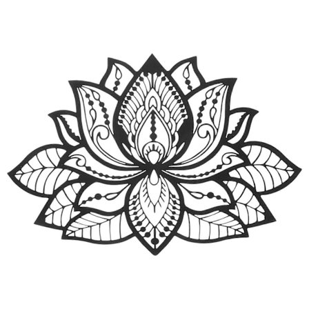 Metall Mandala Veggkunst Unik Lotusblomst Veggdekor Kunstverk Mandala Veggoppheng