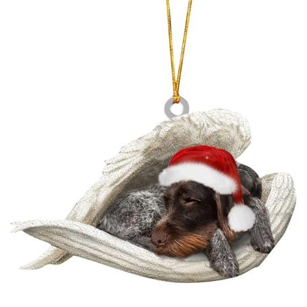 Festival Angel Dog Akryl Hengende Ornament Juletrepynt