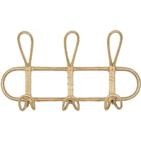 Rattan Knager Vægkroge Børnetøj Organizer Rack Tøj Hat Hængende Krog Rattan Hanger Børneværelse Dekoration Hanger