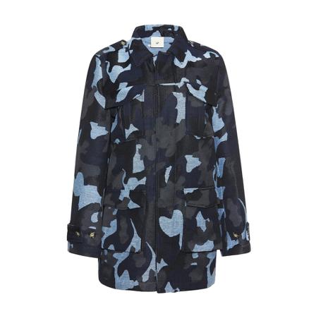 Heartmade, Rela Jacket Blauw, Dames, Maat:L,Camouflage