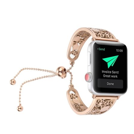 Apple Watch 42 mm klockarmband i rostfritt stål - Roséguld