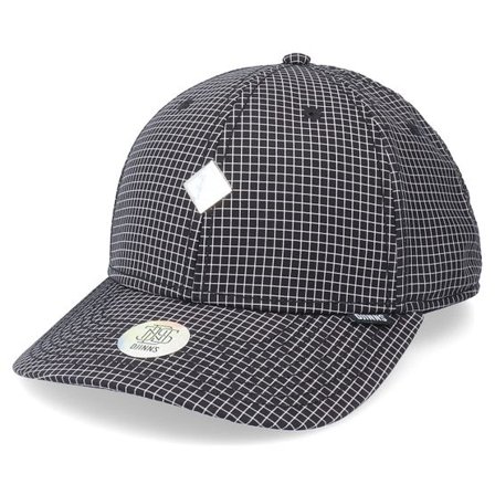 Djinns - Svart adjustable Keps - 6 Panel Truefit Needle Check Plate Black Adjustable @ Hatstore