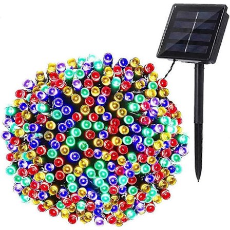 Solar julelyskæde, 22M 200 LED Multicolor