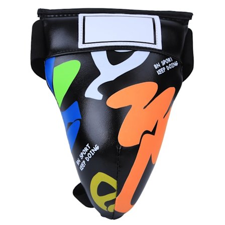 BN FIGHT Graffiti Barne Jockstrap Lyskebeskytter Beskyttelsesutstyr for Boksing Sanda Taekwondo Trening svart