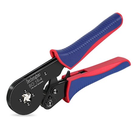 Hylstång, fyrkantig käfttrådskrimp 16-4 AWG 30-5 (0,08-16 mm) krimptång, spärrkrimpverktyg