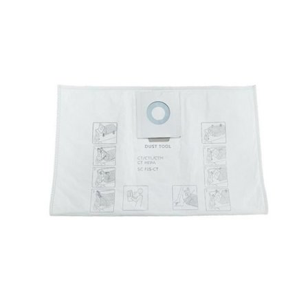 2ST dammuppsamlingspåse för Festool CT36E CT CTM26 Tillbehör non-woven dammpåse