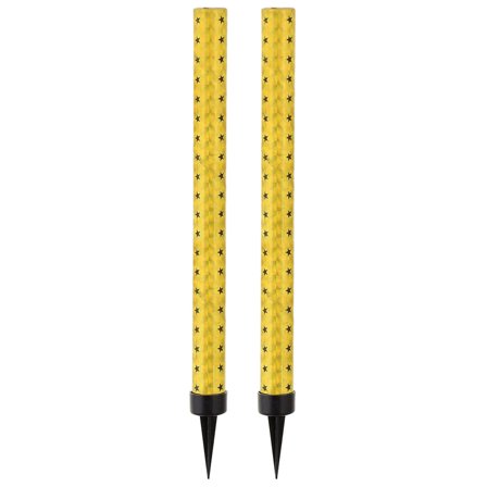 Långa Skimrande Isfacklor Guld 2-pack