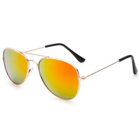 Pilot solbriller for barn - barns solbriller - Gold Red Mirror Glass