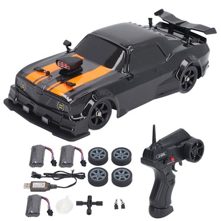 16A04 1/16 RC Drift Car 4 Wheel Drive LED-ljus 18km/h High Speed ​​Anti Interference 2,4Ghz RC Car Trippelbatterier (ingår)
