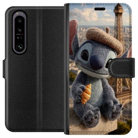 Kompatibel Tegnebogsetui til Sony Sony Xperia 1 IV Farverig gruppeillustration af stiliserede drejkarakterer i moderne popstil med venskabstema