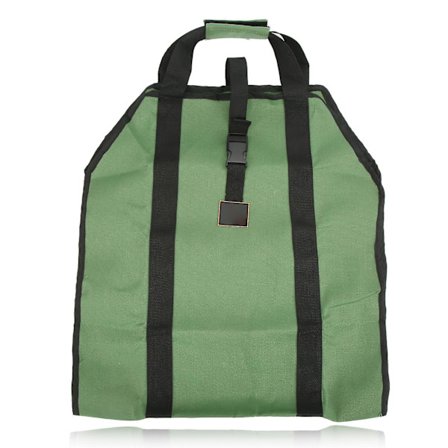 Bærbar Vedkurv - Stor Kapasitet Canvas Holder for Grønn Ved