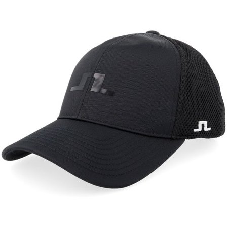 J.Lindeberg - Svart flexfit Keps - Jl Pro Cap Black Mesh Flexfit @ Hatstore