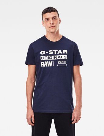 G-Star Graphic 8 R T S\S - Blue - XS