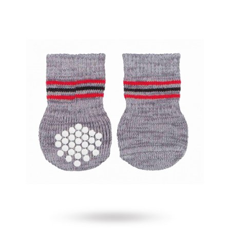 Trixie - Hundesokker med antiskli 2 pack - Grå - Hundeklær, Koseklær, Fest & Utkledning, Hundesko på Doggie.no - Hundesko & Sokker til hunder