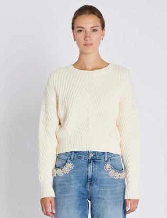 Bruuns Bazaar Cotlonbbhera Knit - Cream - L
