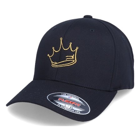Iconic - Black - flexfit - Cap - Crown Of The Monarch Black Flexfit - Hatstore
