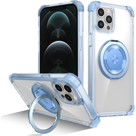 Mobilskal - iPhone 12/12 Pro - 360° Rotation - Stöttåligt - Lila