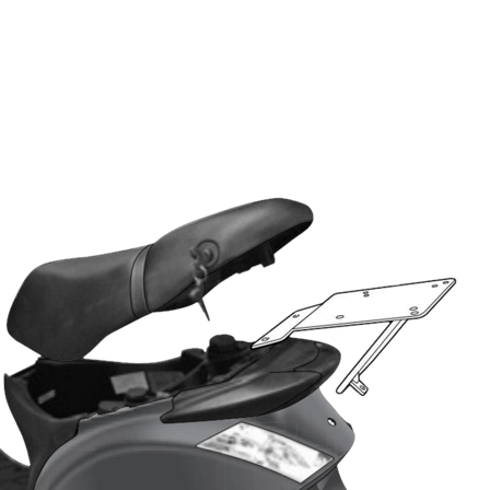 Shad Scooter / Moped Top Master Box Rack - Piaggio Zip 125 2009-2014