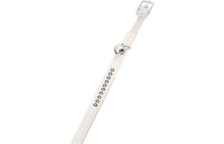 Kattehalsbånd, Hvit - 22-25cm