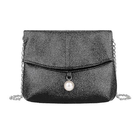 Mode Kvinnor Pure Color Shoulder Crossbody-väskor Casual Damer Pearl PU-läder Små handväskor